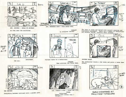 Young Sentinels / Space Sentinels 1977 Production Animation Storyboard Page Filmation A-004