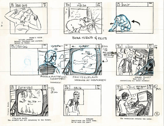 Young Sentinels / Space Sentinels 1977 Production Animation Storyboard Page Filmation A-005