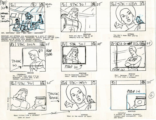 Young Sentinels / Space Sentinels 1977 Production Animation Storyboard Page Filmation A-007