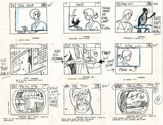 Young Sentinels / Space Sentinels 1977 Production Animation Storyboard Page Filmation A-009