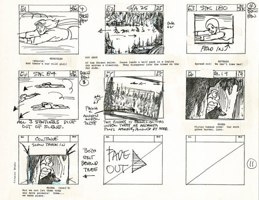 Young Sentinels / Space Sentinels 1977 Production Animation Storyboard Page Filmation A-013