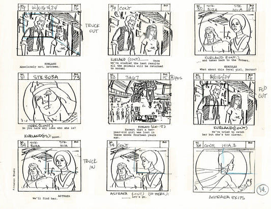 Young Sentinels / Space Sentinels 1977 Production Animation Storyboard Page Filmation A-016