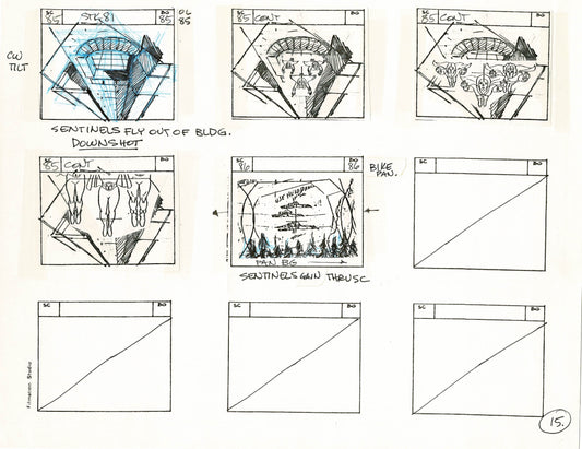 Young Sentinels / Space Sentinels 1977 Production Animation Storyboard Page Filmation A-017