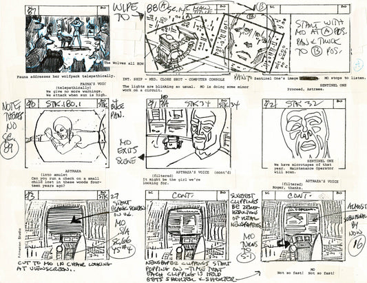 Young Sentinels / Space Sentinels 1977 Production Animation Storyboard Page Filmation A-018