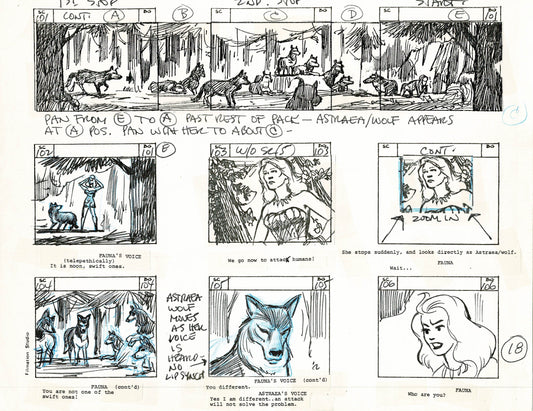 Young Sentinels / Space Sentinels 1977 Production Animation Storyboard Page Filmation A-020