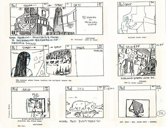 Young Sentinels / Space Sentinels 1977 Production Animation Storyboard Page Filmation A-025