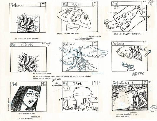 Young Sentinels / Space Sentinels 1977 Production Animation Storyboard Page Filmation A-026