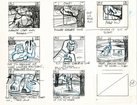 Young Sentinels / Space Sentinels 1977 Production Animation Storyboard Page Filmation A-030