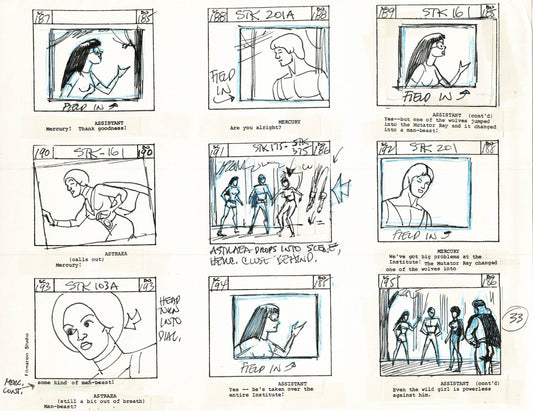 Young Sentinels / Space Sentinels 1977 Production Animation Storyboard Page Filmation A-036