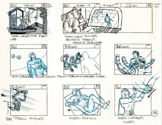 Young Sentinels / Space Sentinels 1977 Production Animation Storyboard Page Filmation A-041