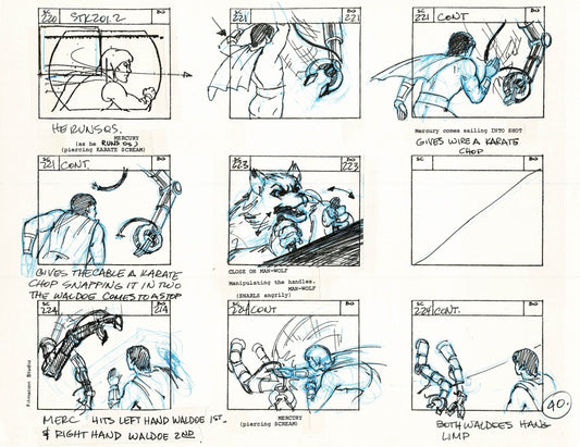 Young Sentinels / Space Sentinels 1977 Production Animation Storyboard Page Filmation A-043