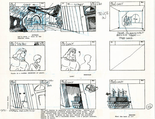 Young Sentinels / Space Sentinels 1977 Production Animation Storyboard Page Filmation A-045