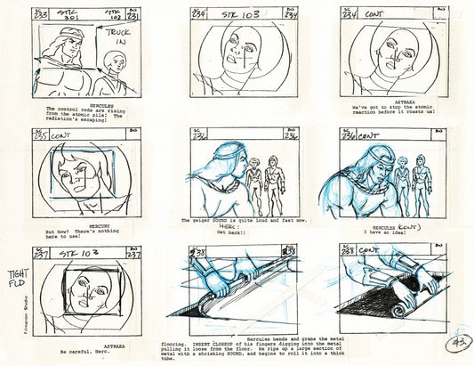 Young Sentinels / Space Sentinels 1977 Production Animation Storyboard Page Filmation A-046