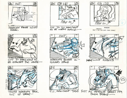 Young Sentinels / Space Sentinels 1977 Production Animation Storyboard Page Filmation A-055