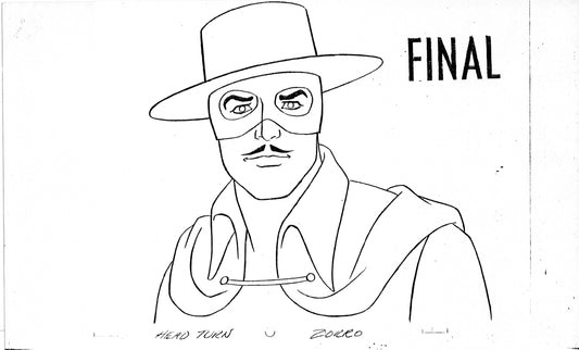 Zorro Production Model Sheet Copy Lot of 43 pages 1981 Cartoon Filmation