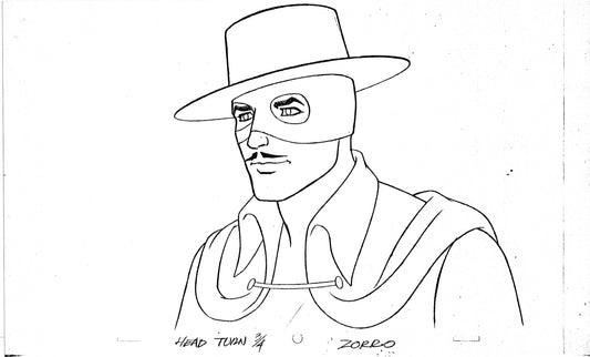 Zorro Production Model Sheet Copy Lot of 42 pages 1981 Cartoon Filmation 4