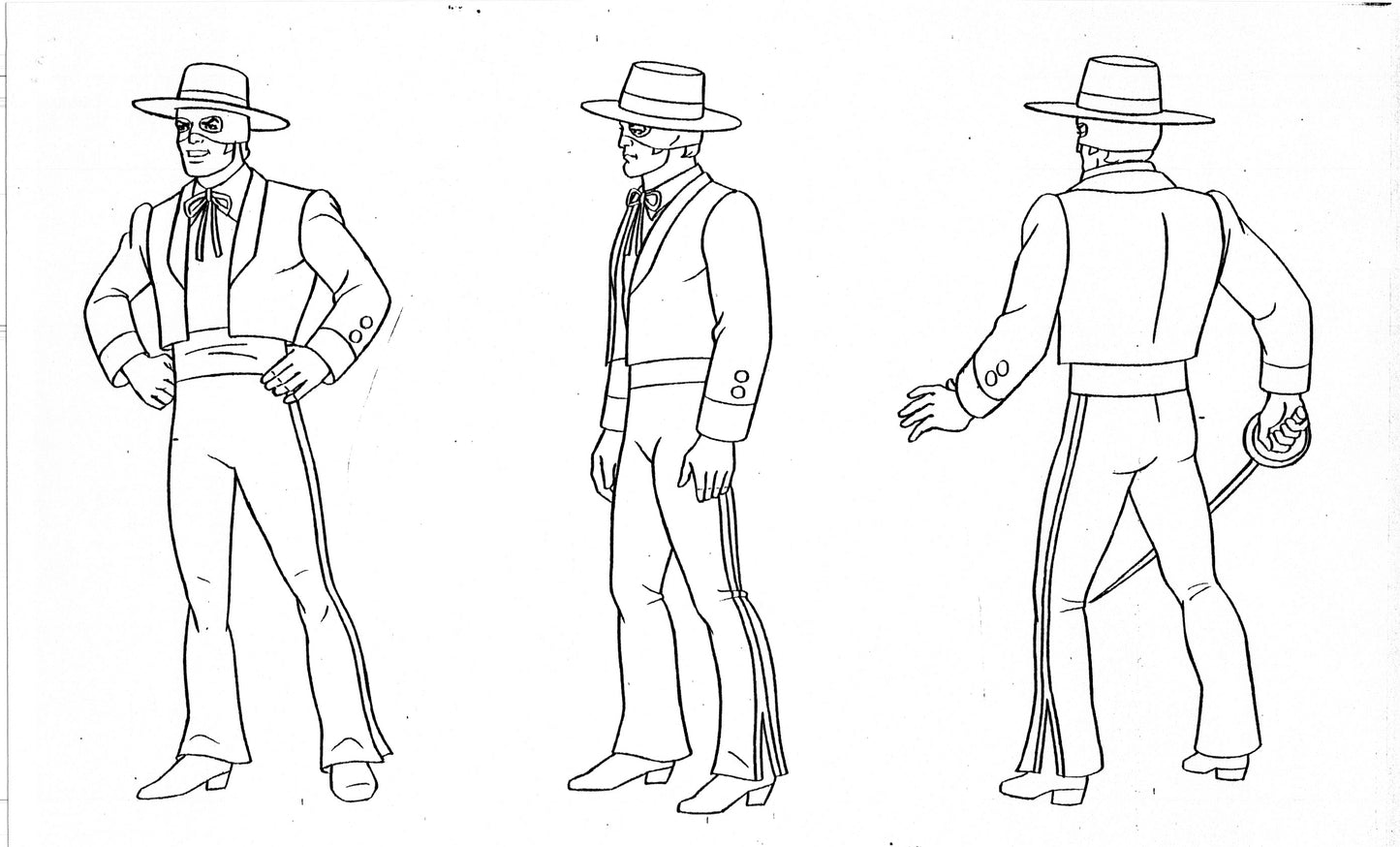 Zorro Production Model Sheet Copy Lot of 42 pages 1981 Cartoon Filmation 4