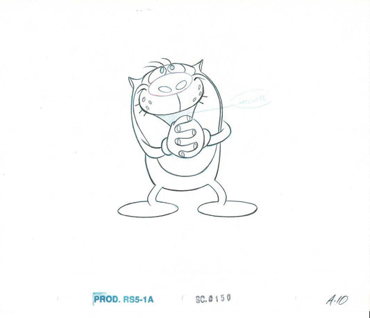 Ren and Stimpy Production Animation Cel Drawing from Nickelodeon 2003 A-A10