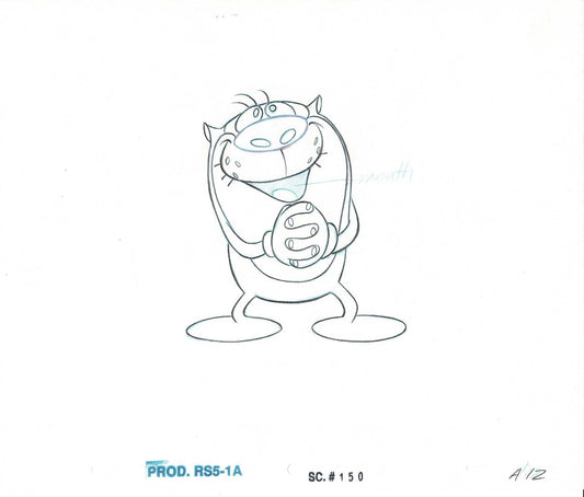 Ren and Stimpy Production Animation Cel Drawing from Nickelodeon 2003 A-A12