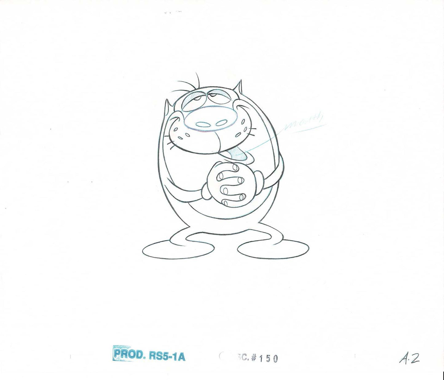 Ren and Stimpy Production Animation Cel Drawing Nickelodeon 2003 A-A2
