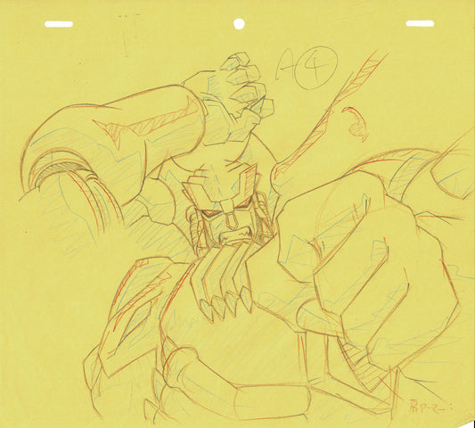 TRANSFORMERS Magmatron Animation Cel Drawing Anime Beast Wars Neo 1999 xa4