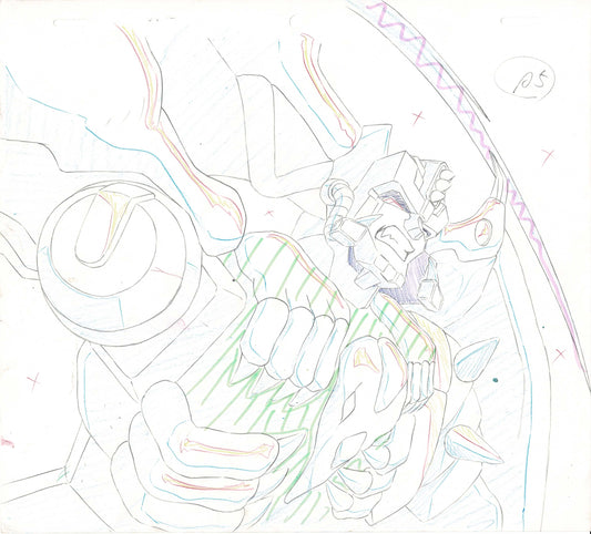 TRANSFORMERS Magmatron Animation Cel Drawing Anime Beast Wars Neo 1999 xa5