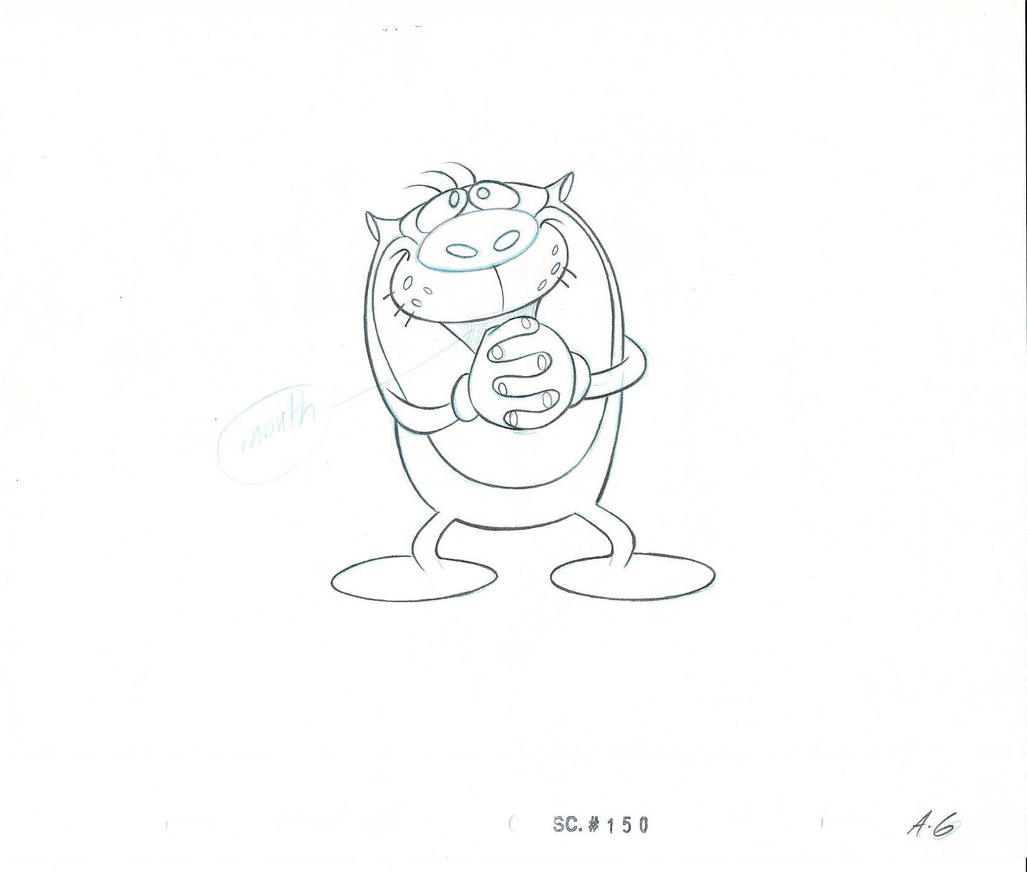 Ren and Stimpy Production Animation Cel Drawing from Nickelodeon 2003 A-A6