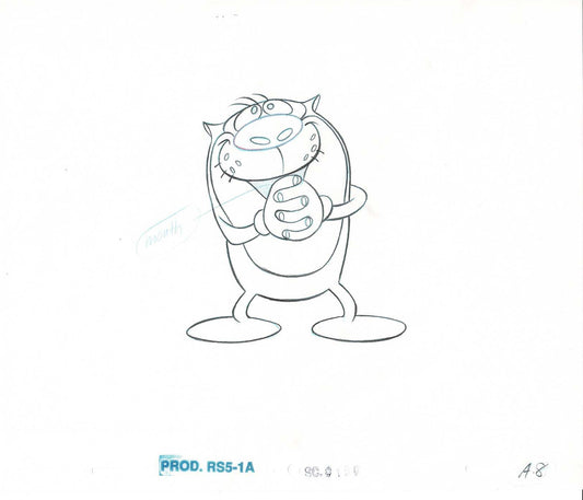 Ren and Stimpy Production Animation Cel Drawing from Nickelodeon 2003 A-A8