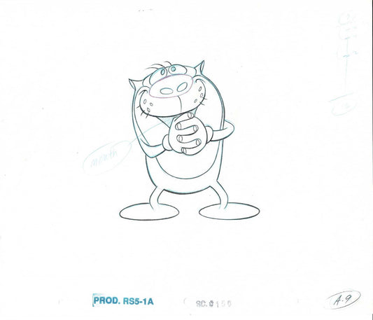 Ren and Stimpy Production Animation Cel Drawing from Nickelodeon 2003 A-A9