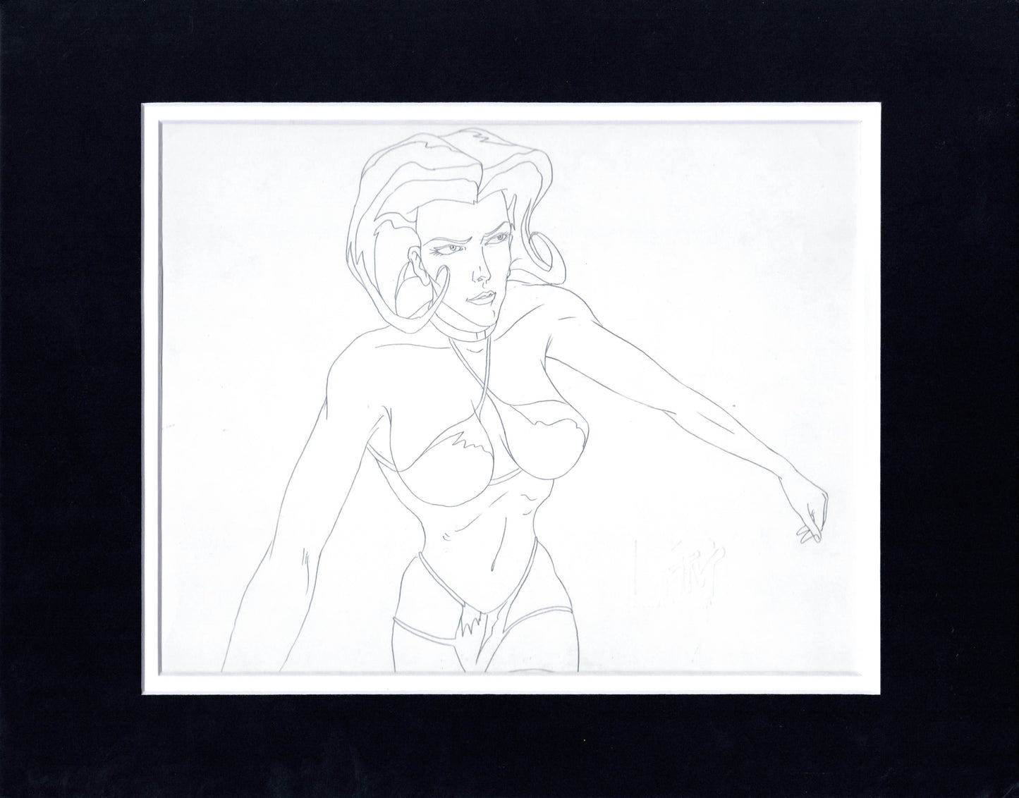 Aeon Flux Production Animation Cel Drawing 1991-1995 with MTV seal n coa 18