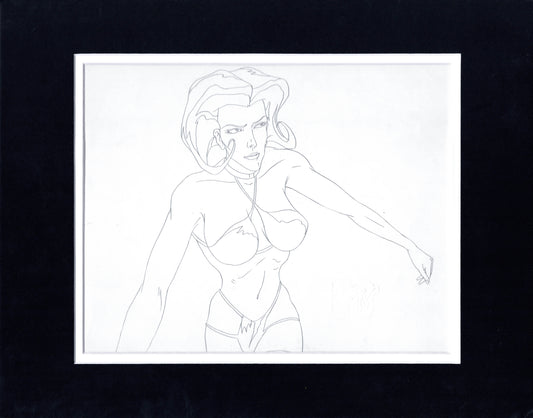 Aeon Flux Production Animation Cel Drawing 1991-1995 with MTV seal n coa 18