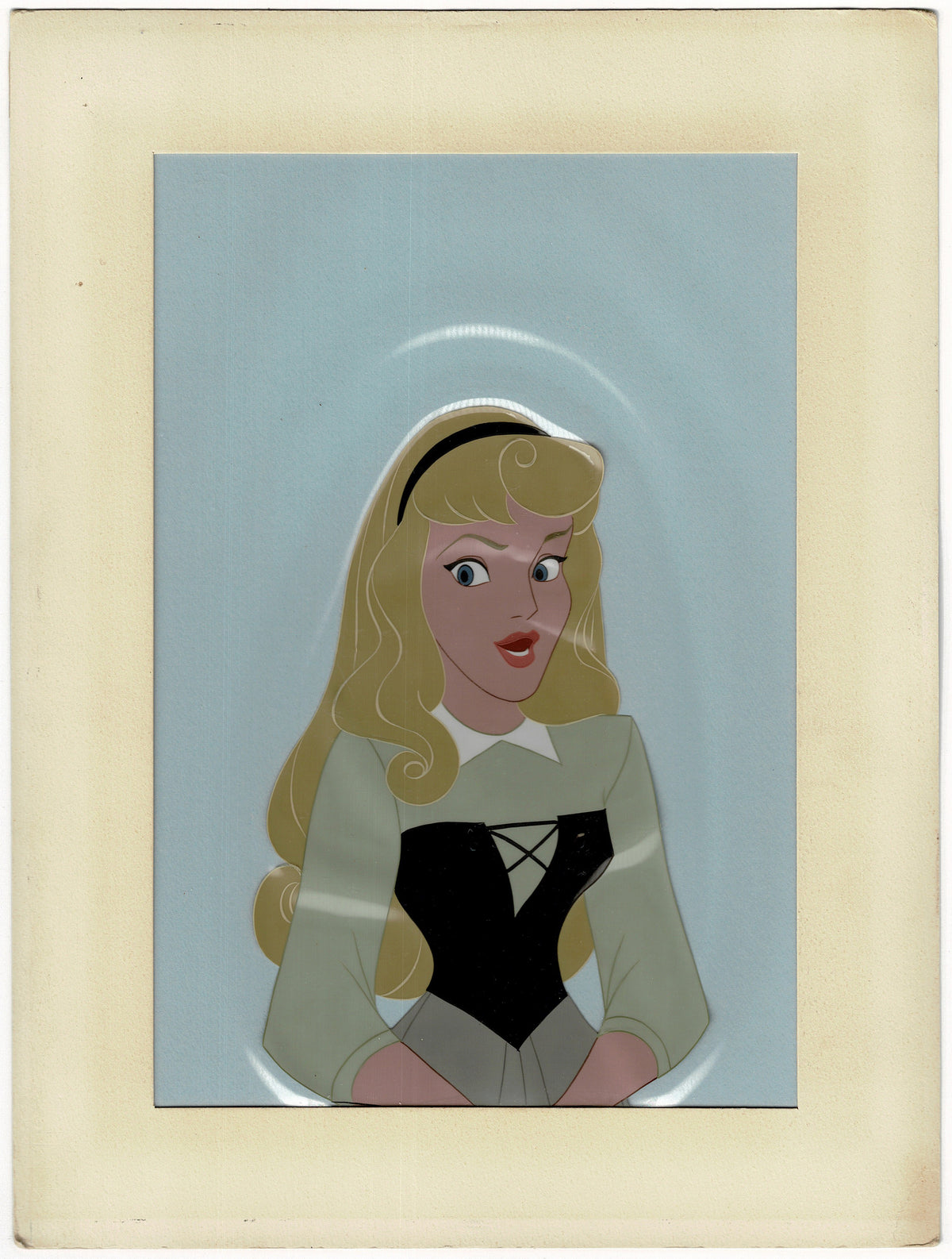 Sleeping Beauty Aurora Briar Rose Production Animation Cel from Walt Disney 1959 Art Corner Gold Label