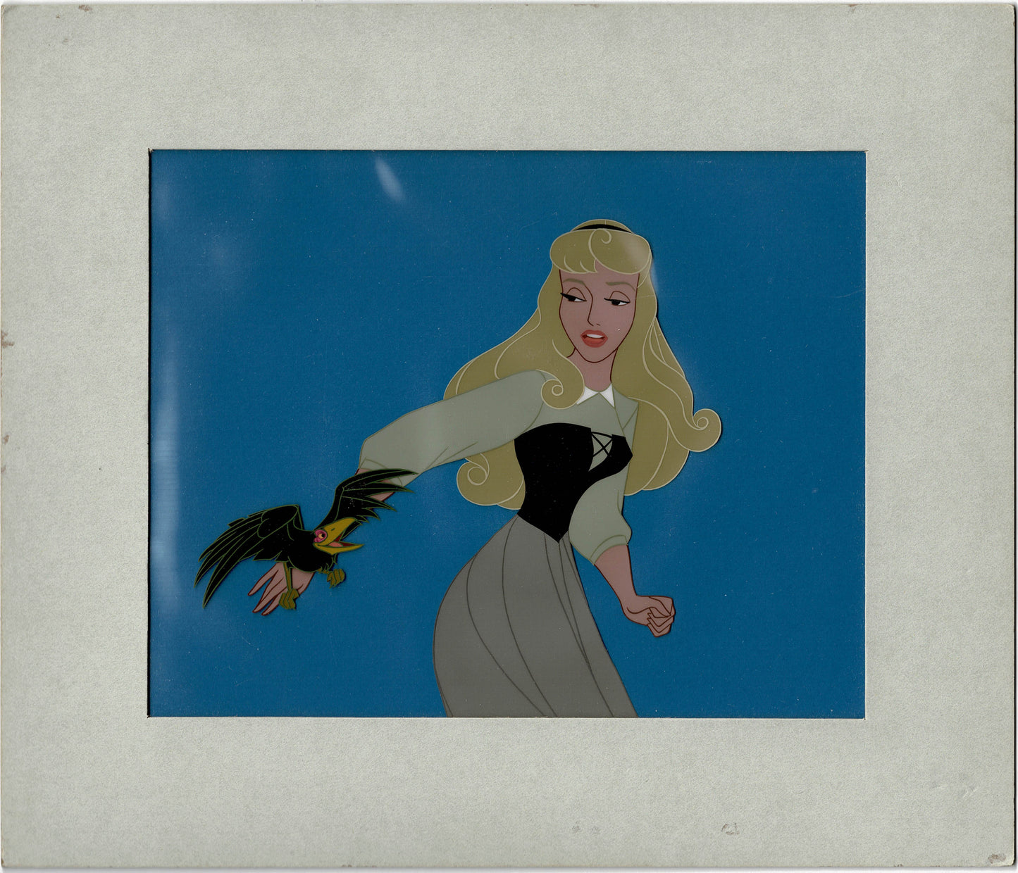 Sleeping Beauty Aurora Briar Rose and Diablo Production Animation Cel Setup from Walt Disney 1959 Art Corner vac