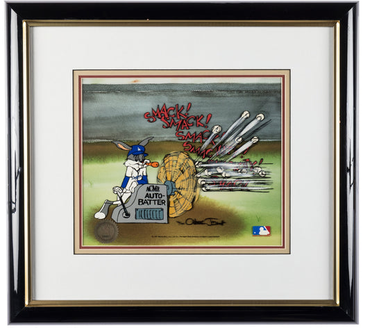 Chuck Jones SIGNED Bugs Bunny MLB Baseball Limited Edition Cel Looney Tunes Warner Brothers 1991 OH