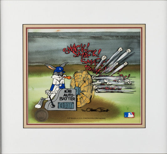 Chuck Jones SIGNED Bugs Bunny MLB Baseball Limited Edition Cel Looney Tunes Warner Brothers 1991 OH