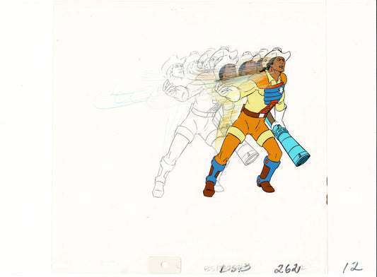 Bravestarr Animation Cartoon Production Cel and Drawing from Filmation 1987-8 D-b12