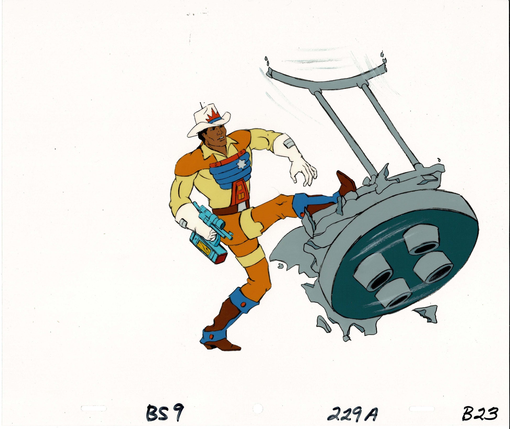 Bravestarr Animation Cartoon Production Cel from Filmation 1987-8