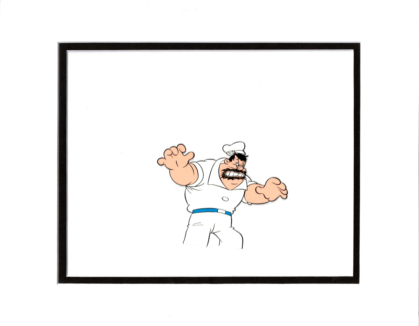 Popeye Bluto Screen-Used Production Animation Cel and Drawing Hand-Inked Pre-1970s B2