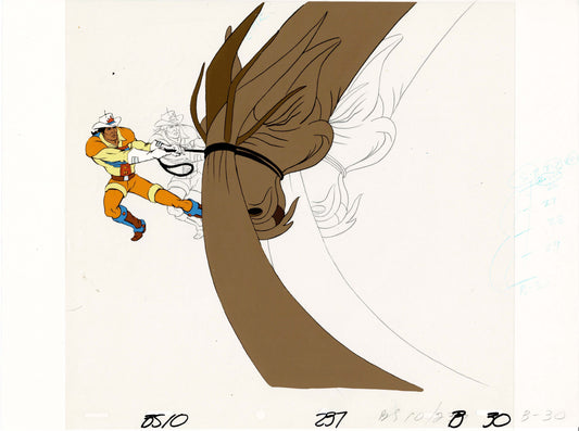 Bravestarr Animation Cartoon Production Cel and Drawing from Filmation 1987-8 D-b30