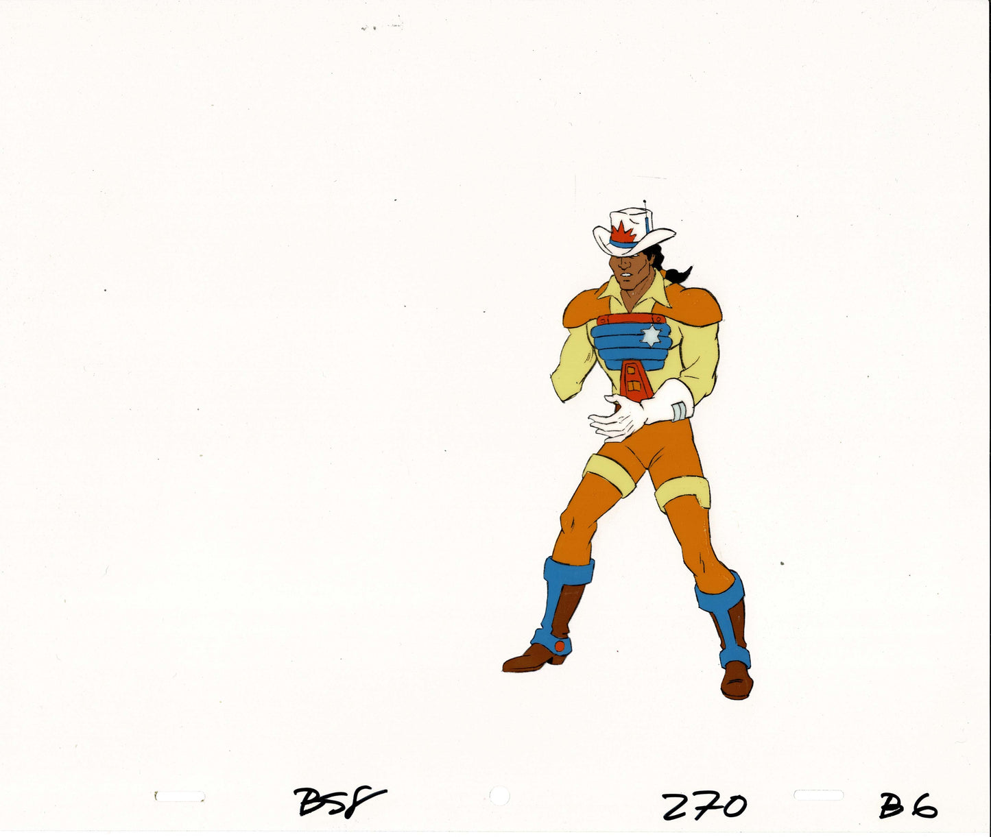 Bravestarr Animation Cartoon Production Cel from Filmation 1987-8 E-b6a