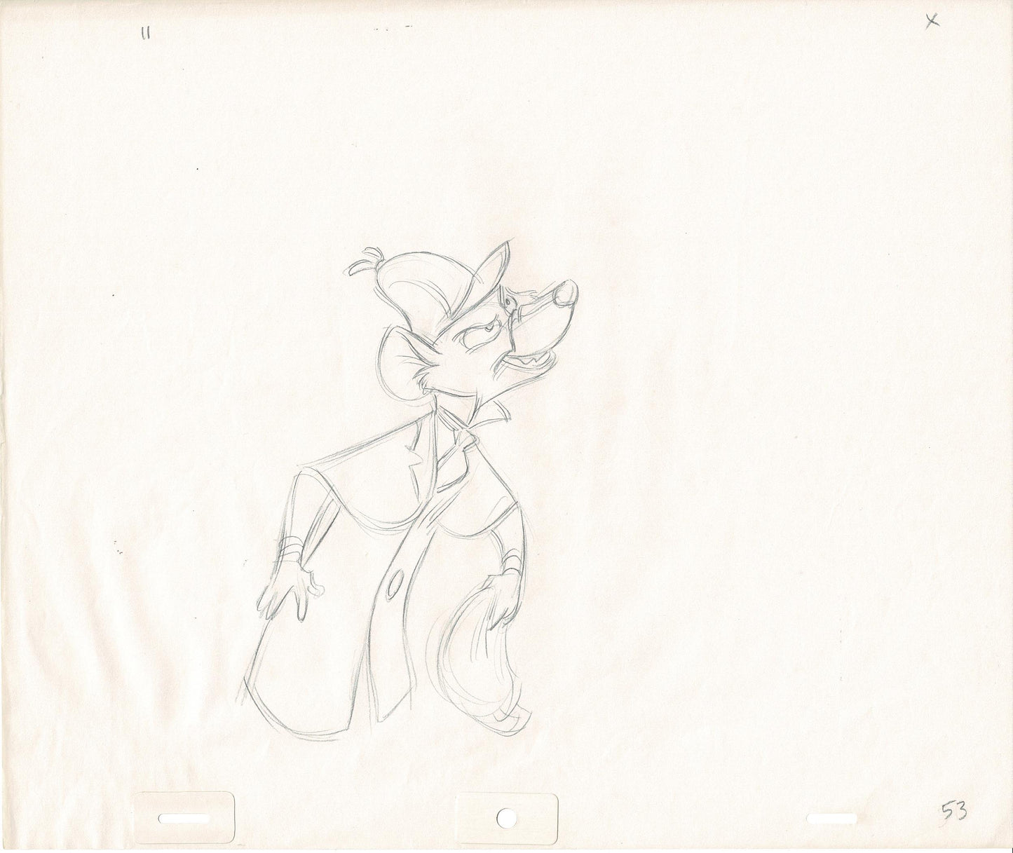 Great Mouse Detective Basil Walt Disney Production Animation Drawing 1986 11