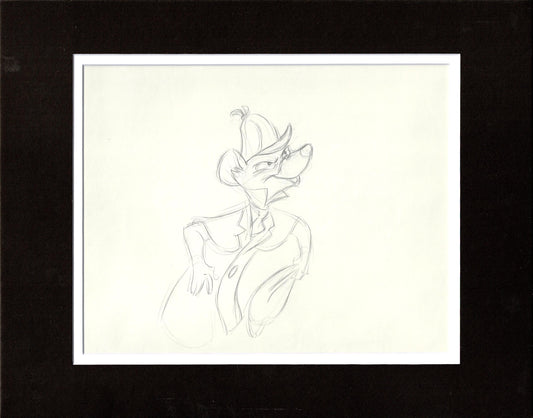 Great Mouse Detective Basil Walt Disney Production Animation Drawing 1986 13k