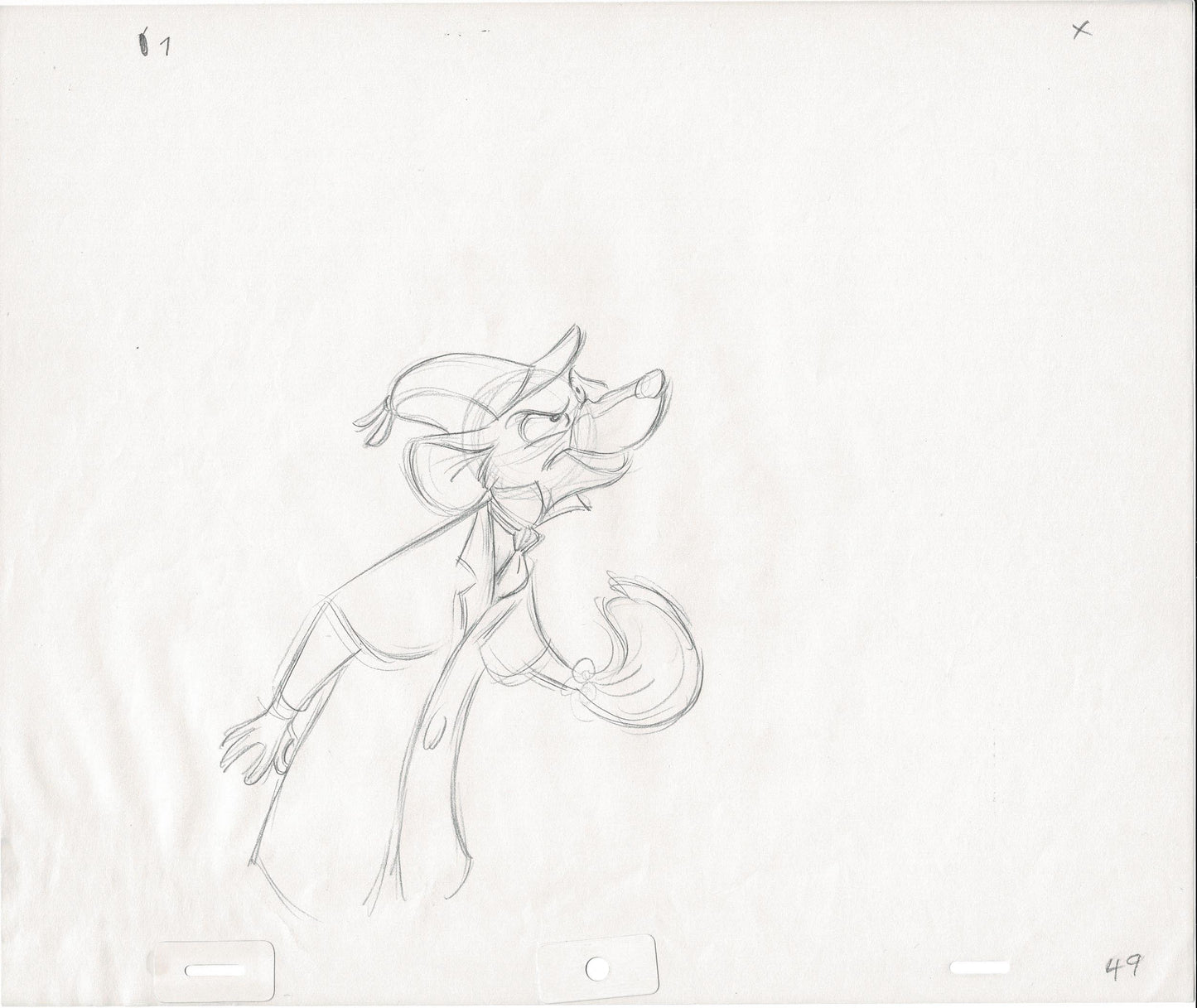 Great Mouse Detective Basil Walt Disney Production Animation Drawing 1986 49