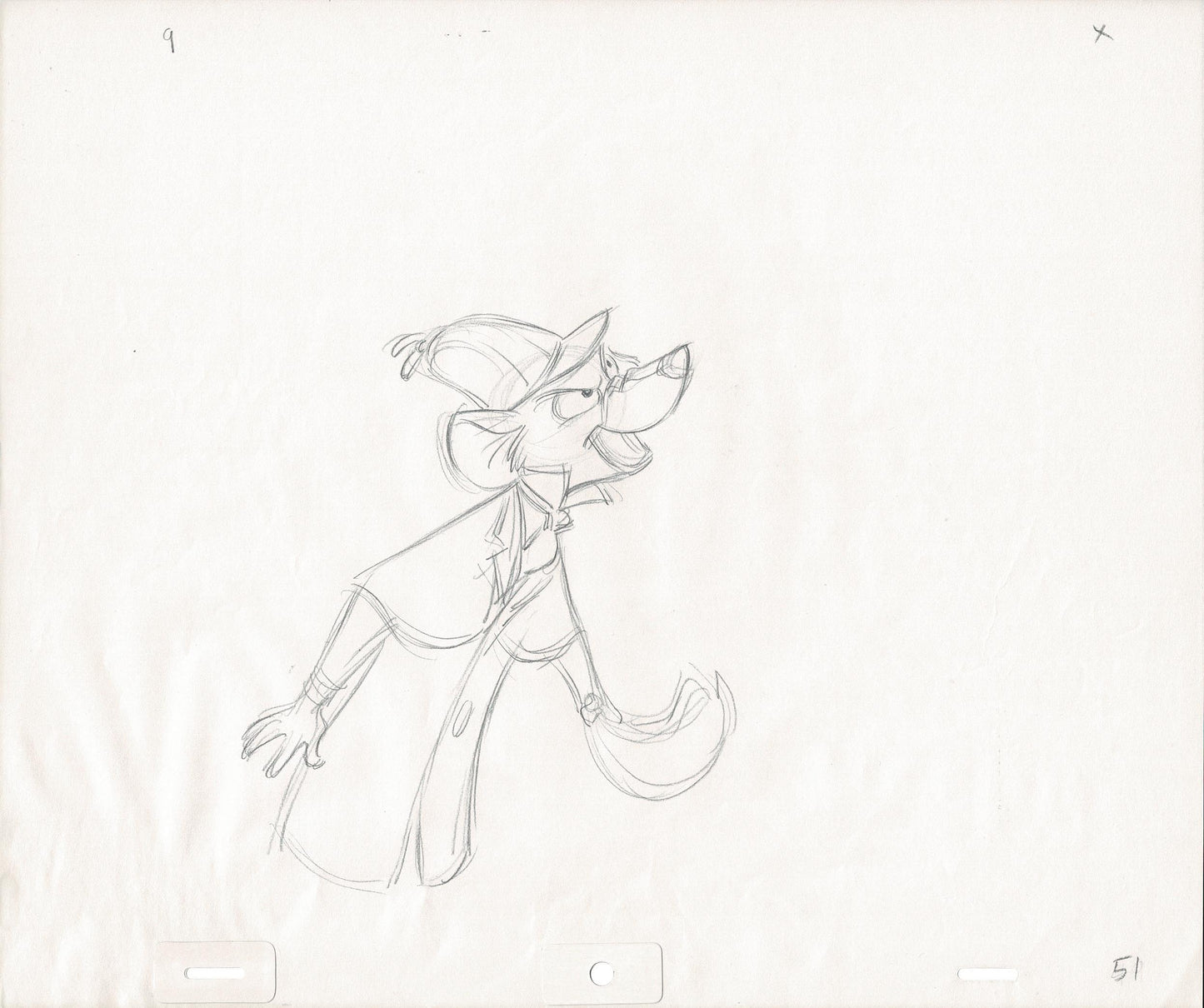 Great Mouse Detective Basil Walt Disney Production Animation Drawing 1986 51