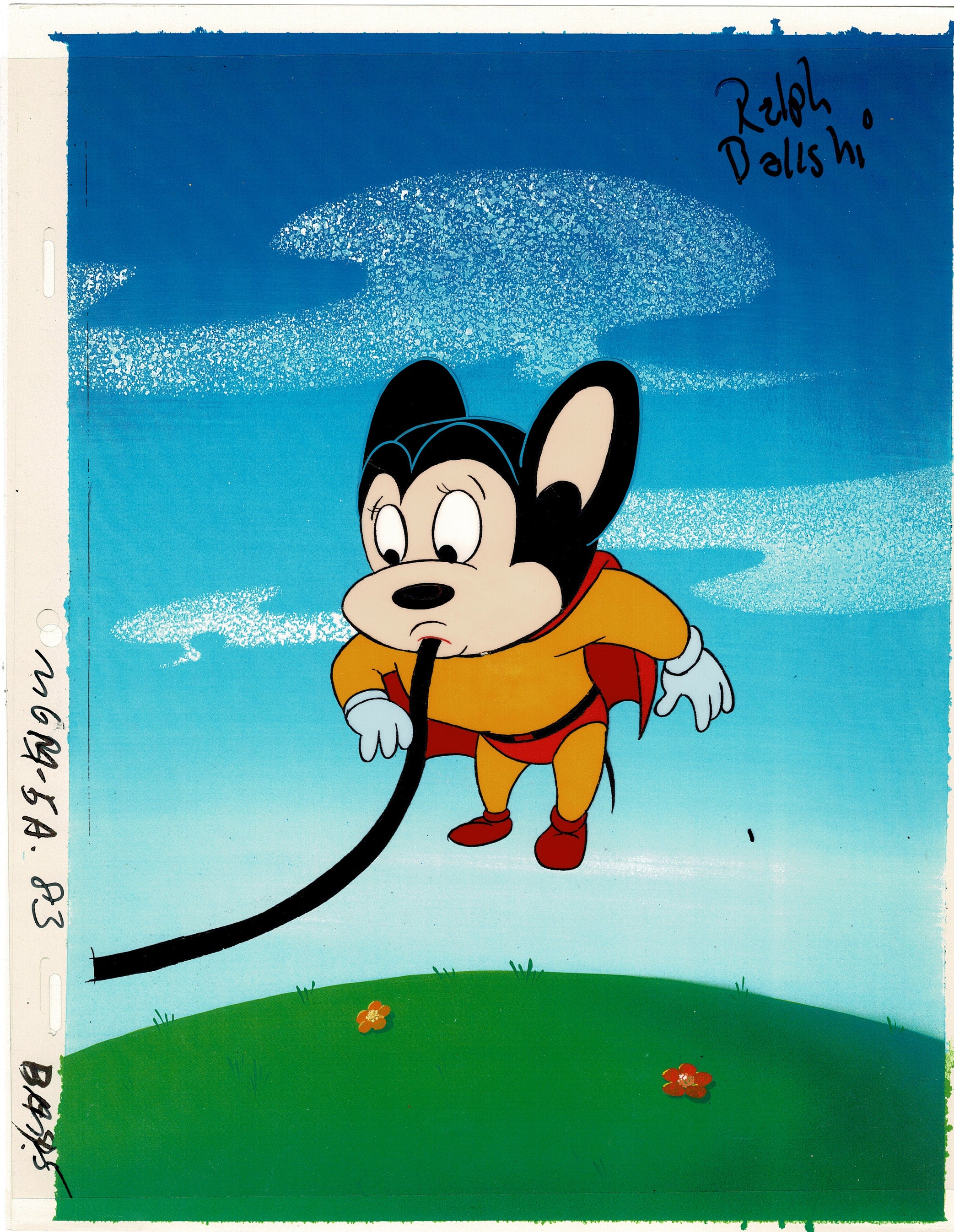 Mighty Mouse Ralph Bakshi SIGNED Original Production Animation Cel 198 –  Charles Scott Gallery