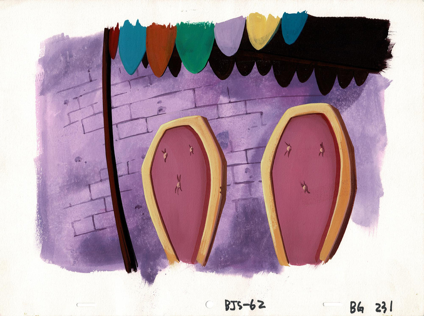 Beetlejuice Original Production Animation Cel and Original Background Nelvana 12
