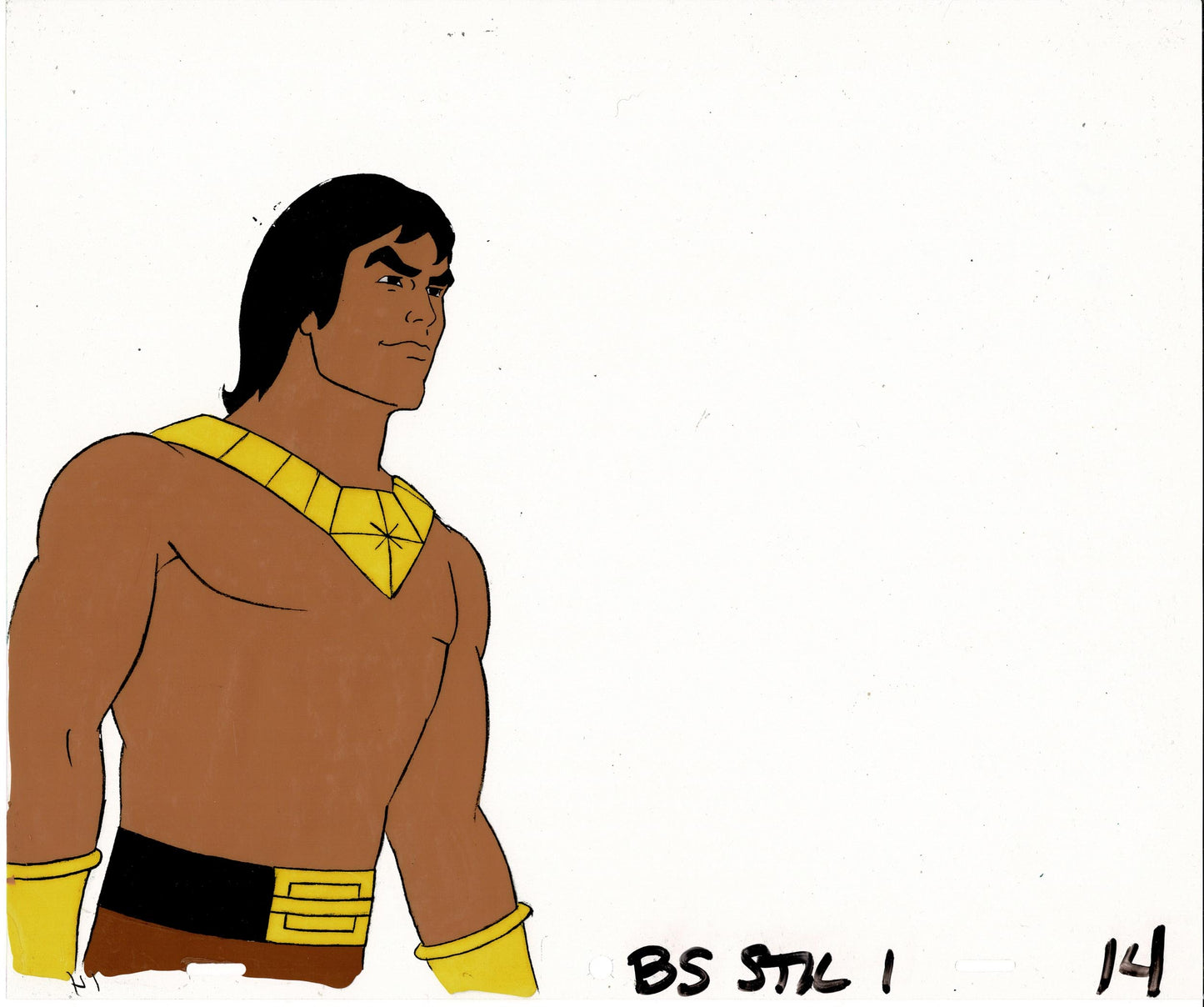 Blackstar Cartoon Cel and Background OBG Vintage Animation 1981 Filmation 14