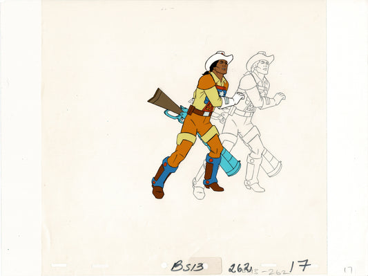 Bravestarr Animation Cartoon Production Cel and Drawing from Filmation 1987-8 D-bs17