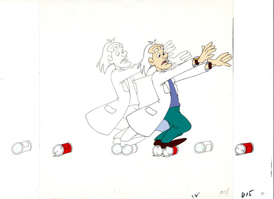 Back to the Future BTTF Doc Brown Production Animation Cel and Drawing from Universal 1991-2 d15