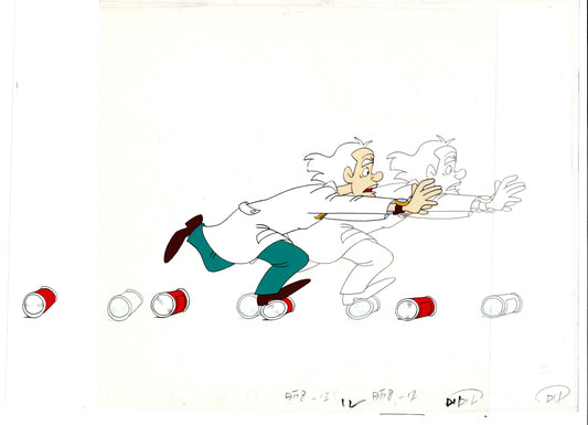 Back to the Future BTTF Doc Brown Production Animation Cel and Drawing from Universal 1991-2 dd1